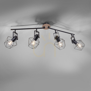 Plafond JARO 15674-78 Svart 4xE27 small 4