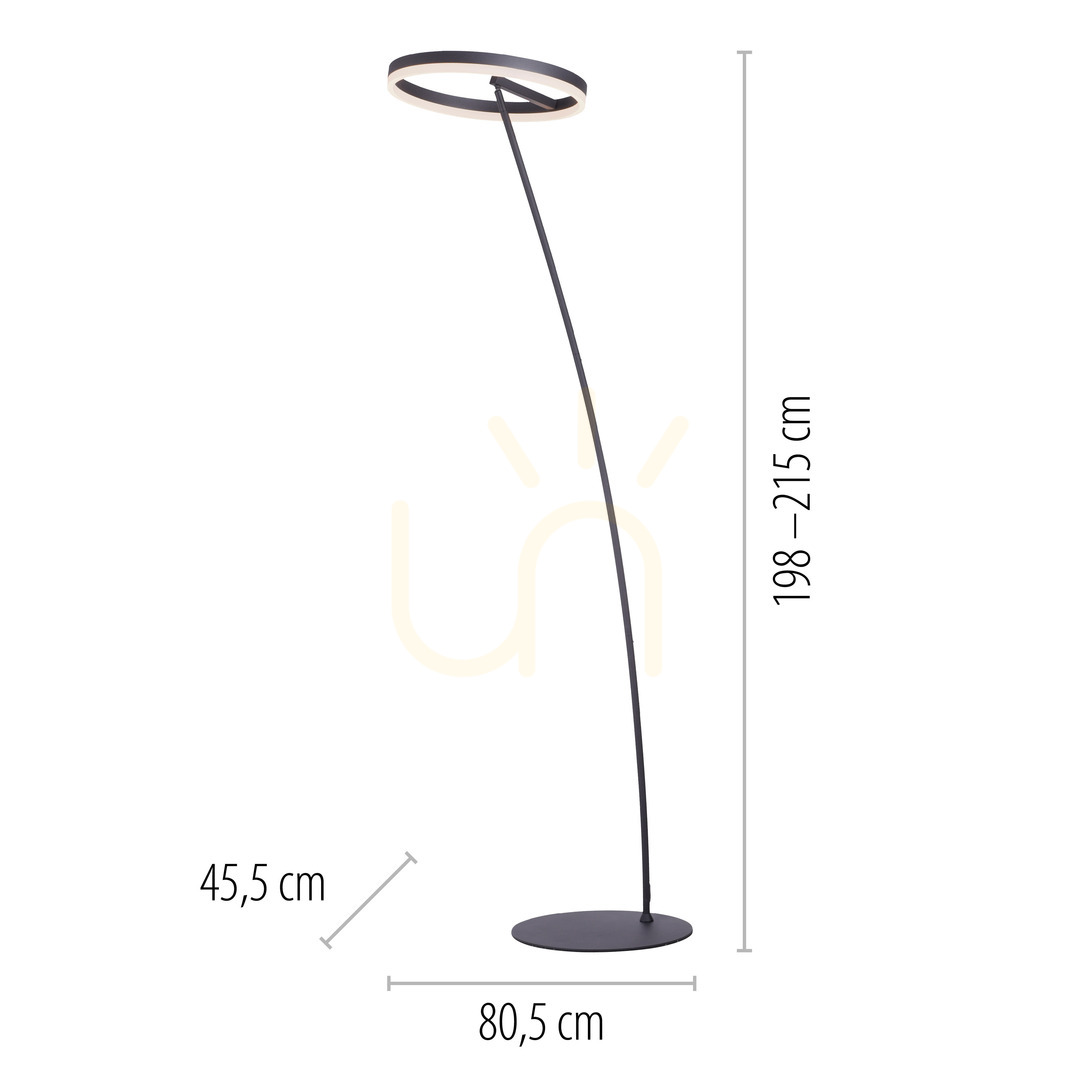 Förhandsvisning TITUS 381-13 Antracit 1xLED Golvlampa TITUS 381-13 Antracit 1xLED Golvlampa