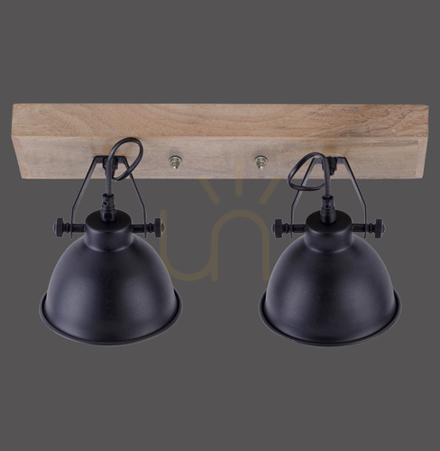 Kontrollera Plafond SAMIA 11982-18 Svart 2xE14
