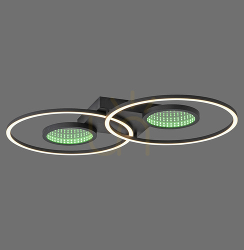 Kontrollera Plafond TUNEL 15160-18 Svart 4xLED