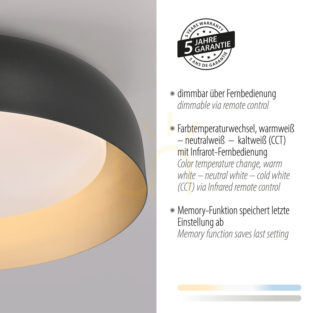 Visa Plafond OSKO 14215-18 Svart 1xLED Plafond OSKO 14215-18 Svart 1xLED