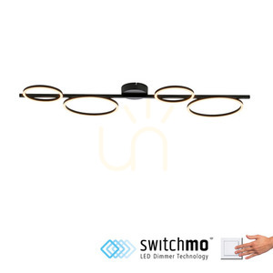 Zuma Line MINI RITUS 14211-18 svart LED-taklampa, 4 ljuspunkter small 1