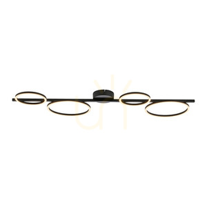 Zuma Line MINI RITUS 14211-18 svart LED-taklampa, 4 ljuspunkter small 14
