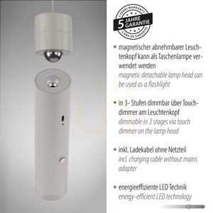 ATTACH Pendellampa 18281-40 Grå 1xLED small 4