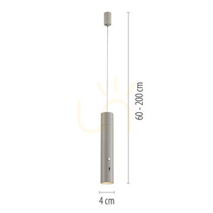 ATTACH Pendellampa 18281-40 Grå 1xLED small 8