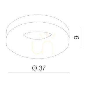 Azzardo RING LED 3000K krom Plafond. small 2