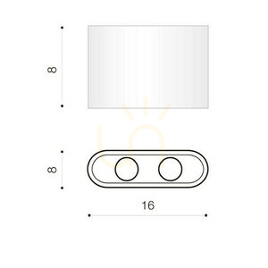 Azzardo VEGA Vägglampa Svart small 2