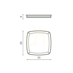 Azzardo FANO S 30 Plafond Grå small 2