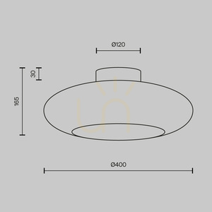 Maytoni Aros MOD507CL-L12GRK grå LED-taklampa 12 W 40 cm small 7