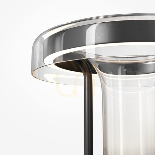 Kontrollera Golvlampa Maytoni Ikebana LED svart glas 125 cm MOD463FL-L24B3K