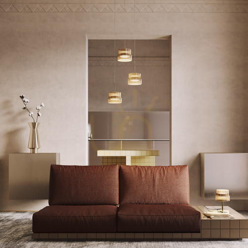 Kontrollera Maytoni SCALA MOD496TL-L12BZK bordslampa, brons, räfflat konjaksglas, Ø 14,8 × 24 cm, LED 12 W 1300 lm 3000K