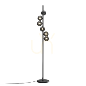 Maytoni Dallas MOD545FL-06B golvlampa, svart, 6×G9, 150 cm small 1