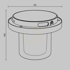 Maytoni Lantra O146TL-L2B2K bärbar batterilampa svart IP44 small 6