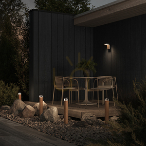 Maytoni Nordis O140WL-L2BK svart solcellsdriven LED-vägglampa 2 W 3000 K IP65 small 1