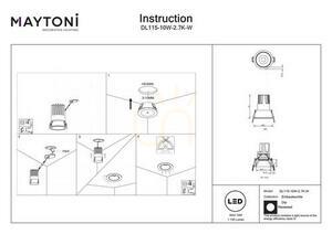 DIP infälld takarmatur DL115-10W-2,7K-W Maytoni small 6