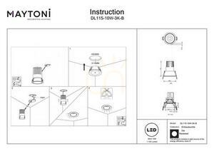 DIP infälld takarmatur DL115-10W-3K-B Maytoni small 6