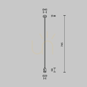 Maytoni Flarity långt takfäste med strömingång TRA159C-B1-B svart 700 mm small 4