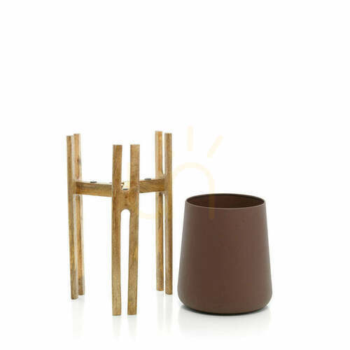 Kontrollera Krukor Planters handgjort planteringskärl naturbrun L 28x30x66 cm