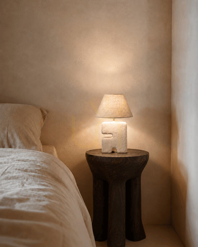 Kontrollera BAZAR BIZAR L’Objet S bordslampa, vit, papier-maché