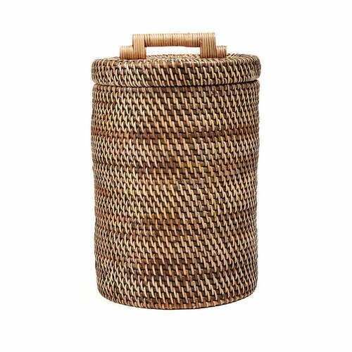 Kontrollera Rottingkorg Hög Naturbrun 20x20x33 cm Baskets