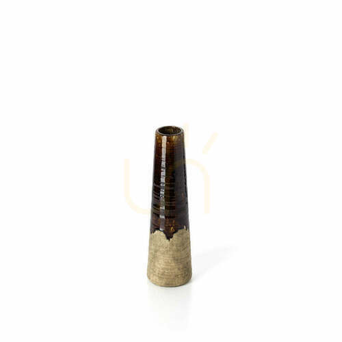 Kontrollera BAZAR BIZAR Amber Cone vas brun-beige S 39,5 cm
