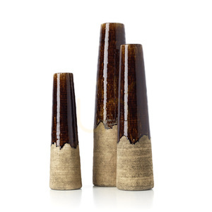 BAZAR BIZAR Amber Cone vas brun-beige S 39,5 cm small 2