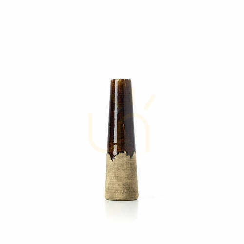 Kontrollera BAZAR BIZAR Amber Cone vas brun-beige S 39,5 cm