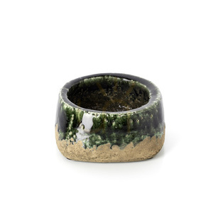 Låg växtskål The Moss Bowl, stengods, betonggrön, Ø 16,5 cm, h. 8 cm small 4