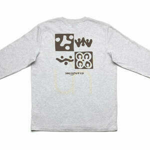 Långärmad T-shirt Checkerboard Värmegrå XL small 1
