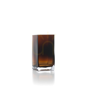 Bazar Bizar Amber Cuboid S glasvas, bärnstensfärgad, 10x10x20 cm small 4