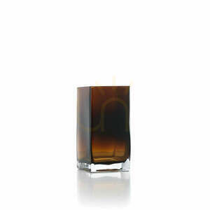 Bazar Bizar Amber Cuboid S glasvas, bärnstensfärgad, 10x10x20 cm small 0