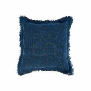 Kuddfodral med fransar The Azure Fringe 50x50 cm, indisk blå small 0