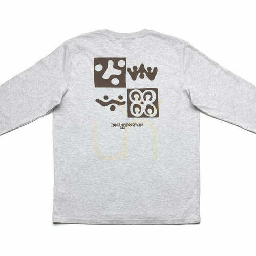 Kontrollera Långärmad T-shirt checkerboard värmegrå L