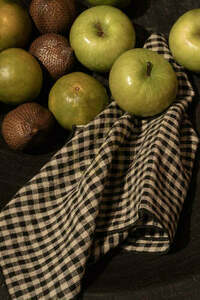 Servett Naturell Svart 45x45 Table Linen small 1