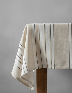 Bordsduk Provence Table Linen Natur Svart Vit 150x300 cm small 1