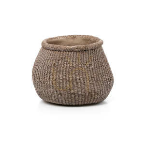Kruka Planters Handgjord Brun Fuskpuff L 23,5x25x19 cm small 2