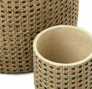 Krukor Planters RattanRock handgjord natur 26x24 cm XL small 1