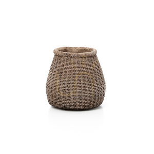 Krukor Planters handgjord brun fuskpuff M small 5