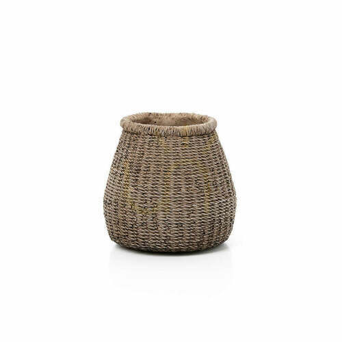 Kontrollera Krukor Planters handgjord brun fuskpuff M