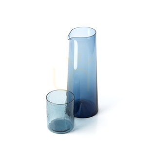 Blå hamrad tumbler 8 cm small 2