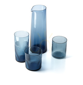 Blå hamrad tumbler 8 cm small 3