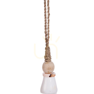 Snäcka tofs naturvit 75 cm small 4