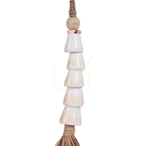 Snäcka tofs naturvit 75 cm small 8