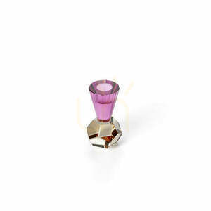 Bazar Bizar Amethyst Flame ljushållare i återvunnet glas, 10,5 cm, bärnstenslila small 1