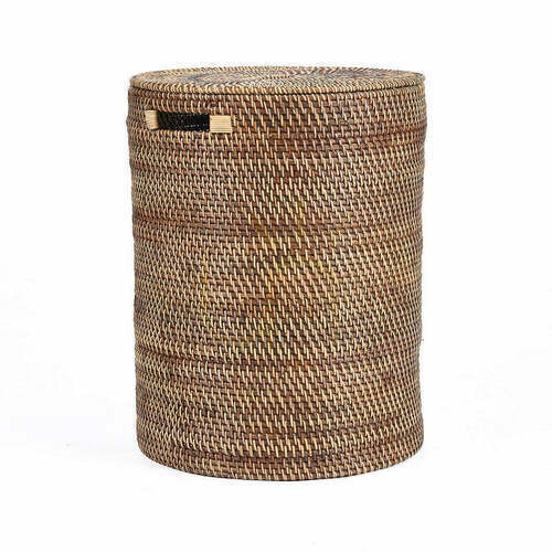 Kontrollera Rottingkorg Naturbrun 40x40x52 cm Baskets