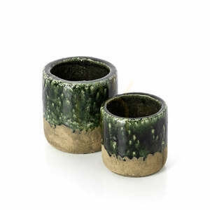 Kruka BAZAR BIZAR The Moss Planter Concrete Green M 15 cm small 1