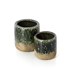 Kruka BAZAR BIZAR The Moss Planter Concrete Green M 15 cm small 5