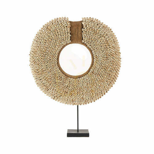 Kontrollera Siffror Shell Réunion på stativ Naturell 10x48x40 cm Stand Decoration
