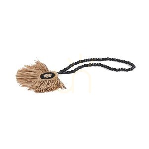 Raffia Tofs Dekoration Natur Svart 70 cm small 7