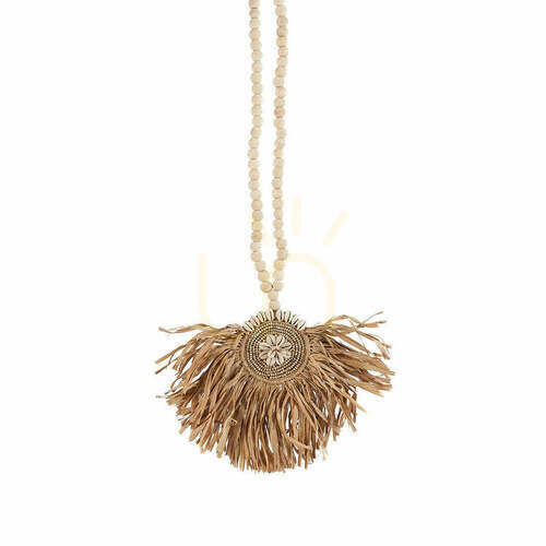 Kontrollera Raffia tofs Naturell 70 cm handgjort tillbehör